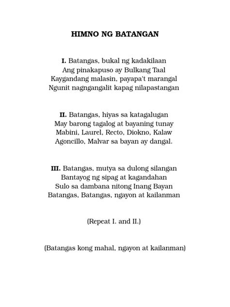 batasan hym|Himno ng Batangan (Batangan Hymn) .